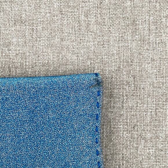 VBH Manila Envelope Clutch Blue Sparkle Glitter Edition 0608 Suede Lining Formal - Picture 5 of 6